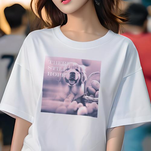 Tシャツ レディース 犬ファン 半袖 春夏 犬柄 プリント カジュアル かわいい 人間用 フィットネス ダンス イースターエッグ ゴールデンレトリバー バスケット Tシャツ レディース 犬ファン 半袖 春夏 犬柄 プリント カジュアル かわいい 人間用 フィットネス ダンス イースターエッグ ゴールデンレトリバー バスケット