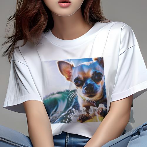 Tシャツ レディース 犬ファン 半袖 春夏 犬柄 プリント カジュアル かわいい 人間用 フィットネス ダンス サーフィン チワワ 海 サングラス Tシャツ レディース 犬ファン 半袖 春夏 犬柄 プリント カジュアル かわいい 人間用 フィットネス ダンス サーフィン チワワ 海 サングラス