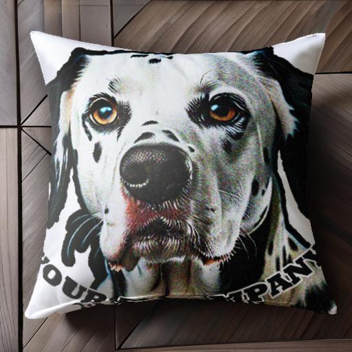 テキスト ダルメシアン シンプルな背景 犬 クッションカバー 45×45cm アニマル柄 おしゃれ 可愛い クッション本体付き 正方形 犬ファン