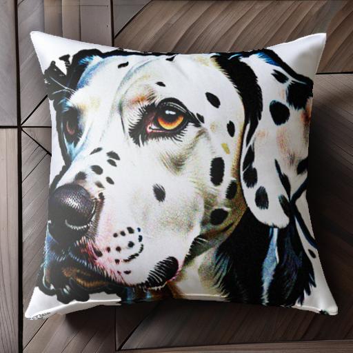 アート ダルメシアン イラスト カラフル 犬 点 クッションカバー 45×45cm アニマル柄 おしゃれ 可愛い ..