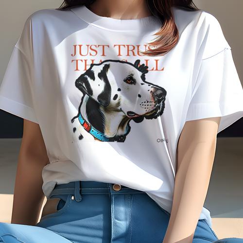 Tシャツ レディース 犬ファン 半袖 春夏 犬柄 プリント カジュアル かわいい 人間用 フィットネス ダン..