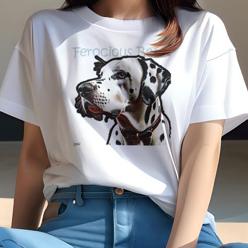 Tシャツ レディース 犬ファン 半袖 春夏 犬柄 プリント カジュアル かわいい 人間用 フィットネス ダンス 首輪 ダルメシアン Tシャツ レディース 犬ファン 半袖 春夏 犬柄 プリント カジュアル かわいい 人間用 フィットネス ダンス 首輪 ダルメシアン