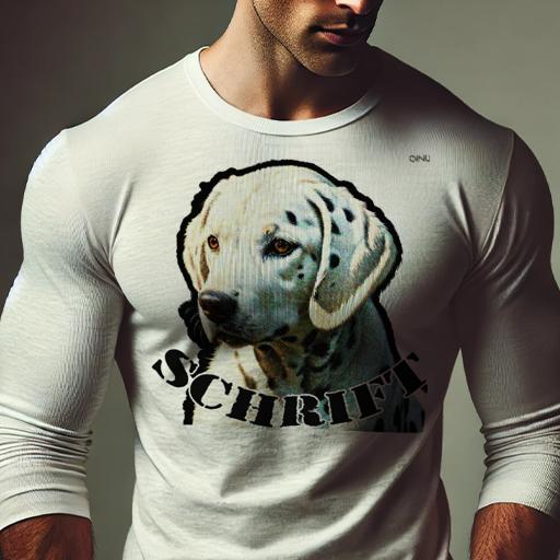 長袖Tシャツ 人間用 メンズ 秋春夏 プリント レジャー アウトドア カジュアル かわいい 犬ファン SCHRIFT ダルメシアン 文字