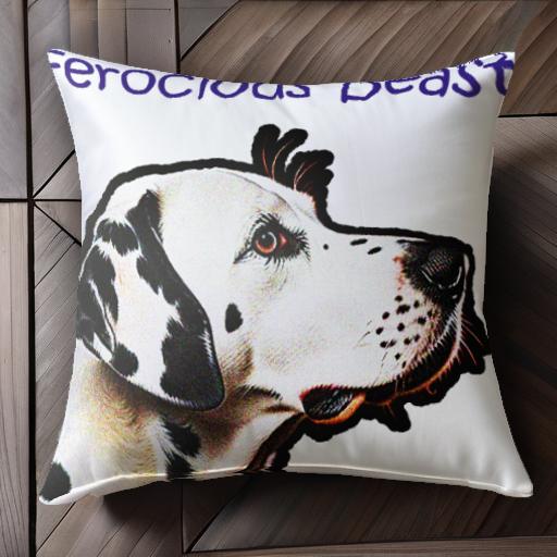 恐ろしい獣 ダルメシアン クッションカバー 45×45cm アニマル柄 おしゃれ 可愛い クッション本体付き ..