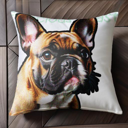 フレンチブルドッグ クッションカバー 45×45cm アニマル柄 おしゃれ 可愛い クッション本体付き 正方形..