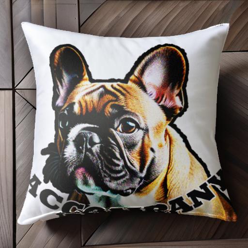 笑顔 フレンチブルドッグ 可愛い ペット 犬の友達 クッションカバー 45×45cm アニマル柄 おしゃれ クッ..