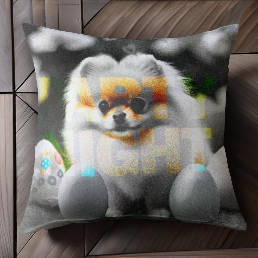 卵 ポメラニアン パーティ ナイト メガネ クッションカバー 45×45cm アニマル柄 おしゃれ 可愛い クッション本体付き 正方形 犬ファン 卵 ポメラニアン パーティ ナイト メガネ クッションカバー 45×45cm アニマル柄 おしゃれ 可愛い クッション本体付き 正方形 犬ファン