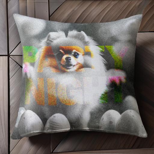 イースターエッグ ポメラニアン 夕暮れ パーティー クッションカバー 45×45cm アニマル柄 おしゃれ 可愛い クッション本体付き 正方形 犬ファン イースターエッグ ポメラニアン 夕暮れ パーティー クッションカバー 45×45cm アニマル柄 おしゃれ 可愛い クッション本体付き 正方形 犬ファン