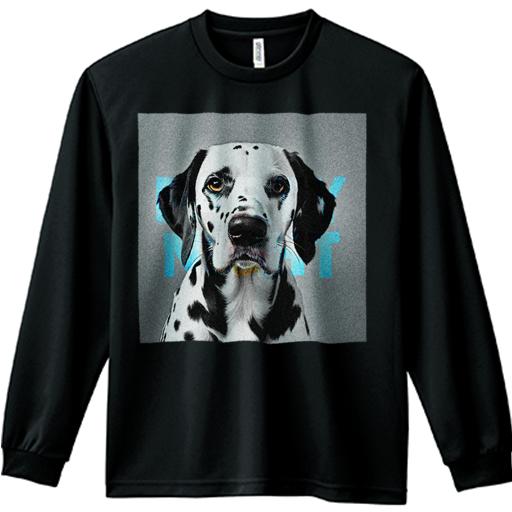 長袖Tシャツ 人間用 メンズ 秋春夏 プリント レジャー アウトドア カジュアル かわいい 犬ファン テキスト ダルメシアン グレー背景