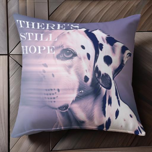 希望 ダルメシアン 励まし 犬 白黒スポット クッションカバー 45×45cm アニマル柄 おしゃれ 可愛い クッション本体付き 正方形 犬ファン