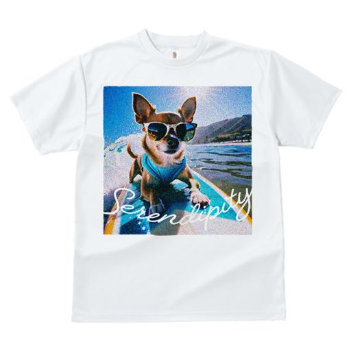 Tシャツ レディース 犬ファン 半袖 春夏 犬柄 プリント カジュアル かわいい 人間用 フィットネス ダンス サングラス チワワ サーフィン 海 ビーチ