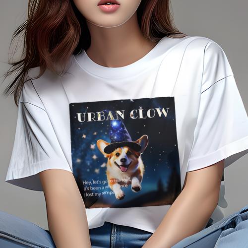 Tシャツ レディース 犬ファン 半袖 春夏 犬柄 プリント カジュアル かわいい 人間用 フィットネス ダン..