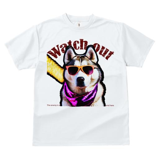 Tシャツ レディース 犬ファン 半袖 春夏 犬柄 プリント カジュアル かわいい 人間用 フィットネス ダンス サングラス シベリアンハスキー バンダナ テキスト