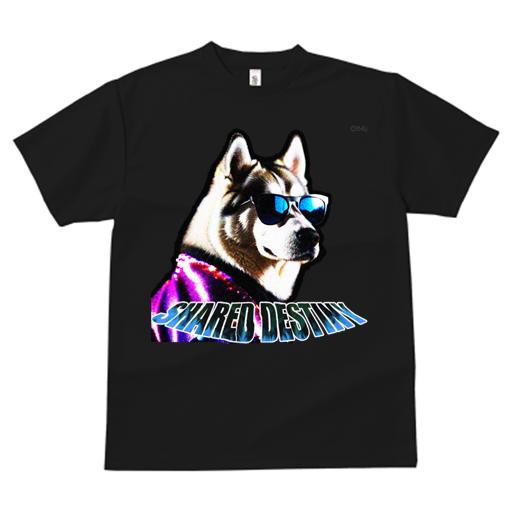 Tシャツ レディース 犬ファン 半袖 春夏 犬柄 プリント カジュアル かわいい 人間用 フィットネス ダンス サングラス シベリアンハスキー ジャケット テキスト