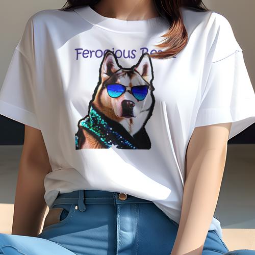 Tシャツ レディース 犬ファン 半袖 春夏 犬柄 プリント カジュアル かわいい 人間用 フィットネス ダンス サングラス シベリアンハスキー ジャケット クール かっこいい Tシャツ レディース 犬ファン 半袖 春夏 犬柄 プリント カジュアル かわいい 人間用 フィットネス ダンス サングラス シベリアンハスキー ジャケット クール かっこいい