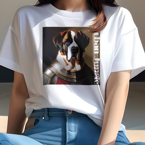 Tシャツ レディース 犬ファン 半袖 春夏 犬柄 プリント カジュアル かわいい 人間用 フィットネス ダンス アーマー セントバーナード ポップアート 都会 ジャングル