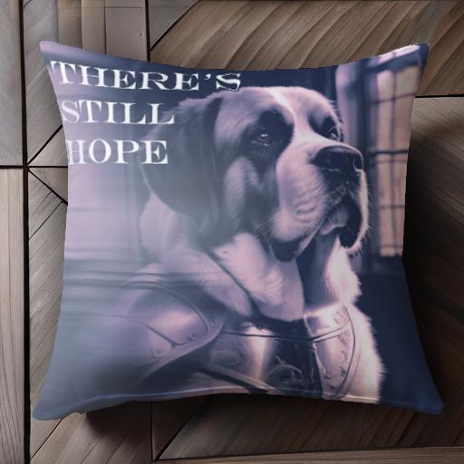 鎧 セントバーナード 窓 希望 クッションカバー 45×45cm アニマル柄 おしゃれ 可愛い クッション本体付..