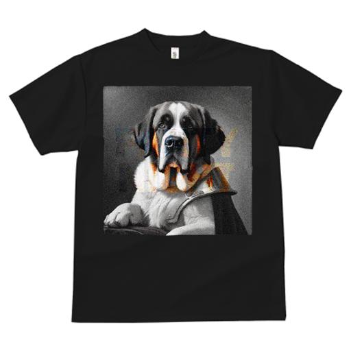 Tシャツ レディース 犬ファン 半袖 春夏 犬柄 プリント カジュアル かわいい 人間用 フィットネス ダンス モノクロ セントバーナード レトロ クラシック ファッション