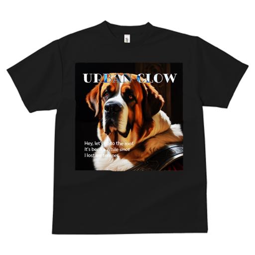 Tシャツ レディース 犬ファン 半袖 春夏 犬柄 プリント カジュアル かわいい 人間用 フィットネス ダンス ソファ セントバーナード 室内 テキスト
