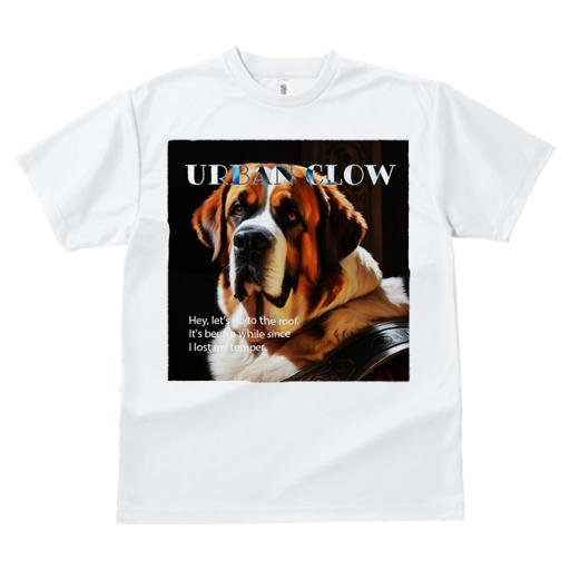 Tシャツ レディース 犬ファン 半袖 春夏 犬柄 プリント カジュアル かわいい 人間用 フィットネス ダンス ソファ セントバーナード 室内 テキスト