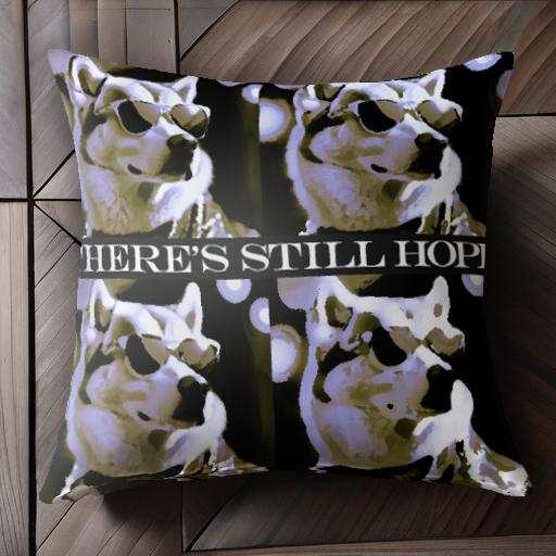 サングラス シベリアンハスキー 希望 ポップアート クッションカバー 45×45cm アニマル柄 おしゃれ 可愛い クッション本体付き 正方形 犬ファン