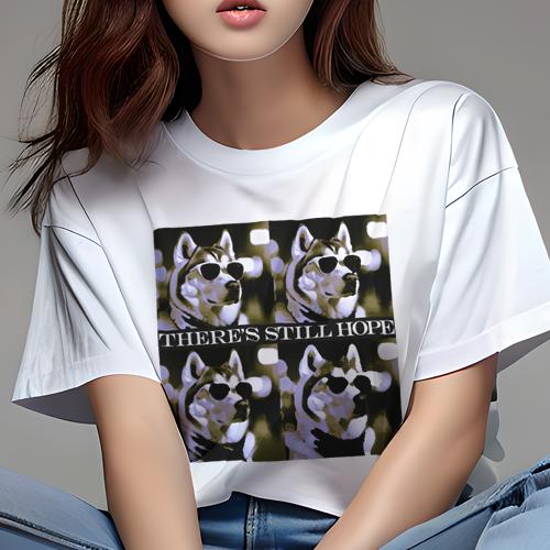 Tシャツ レディース 犬ファン 半袖 春夏 犬柄 プリント カジュアル かわいい 人間用 フィットネス ダンス サングラス シベリアンハスキー 4つの四角形 ポップアート Tシャツ レディース 犬ファン 半袖 春夏 犬柄 プリント カジュアル かわいい 人間用 フィットネス ダンス サングラス シベリアンハスキー 4つの四角形 ポップアート