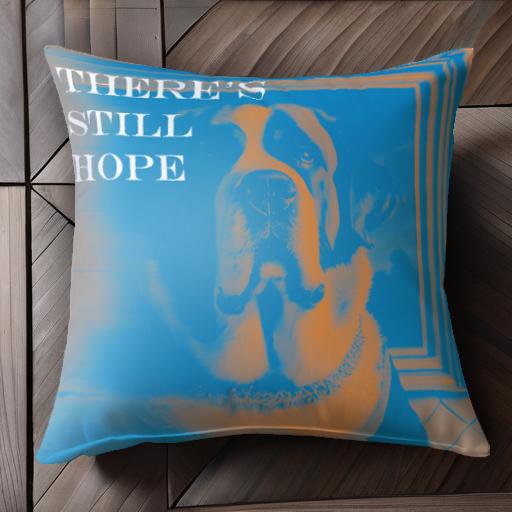 窓 セントバーナード ポジティブメッセージ クッションカバー 45×45cm アニマル柄 おしゃれ 可愛い ク..