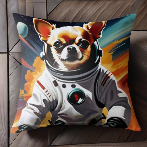 宇宙 チワワ スーツ 星 ヘルメット 宇宙飛行士 クッションカバー 45×45cm アニマル柄 おしゃれ 可愛い クッション本体付き 正方形 犬ファン 宇宙 チワワ スーツ 星 ヘルメット 宇宙飛行士 クッションカバー 45×45cm アニマル柄 おしゃれ 可愛い クッション本体付き 正方形 犬ファン