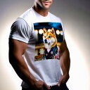 Tシャツ メンズ キッズ 犬ファン 半袖 春夏 犬柄 プリント カジュアル かわいい 人間用 フィットネス ダンス 着物 柴犬 和服 夜景 灯籠