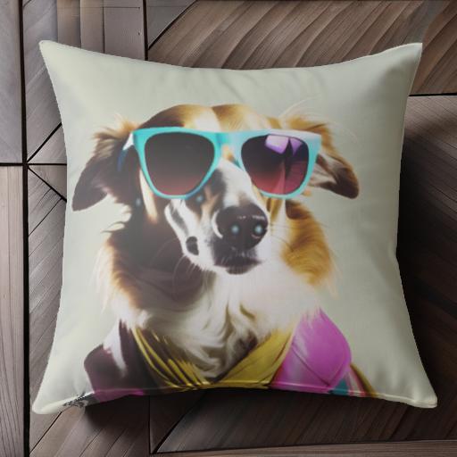 サングラス コーギー ジャケット スカーフ クールな犬 ファッション クッションカバー 45×45cm アニマル柄 おしゃれ 可愛い クッション本体付き 正方形 犬ファン サングラス コーギー ジャケット スカーフ クールな犬 ファッション クッションカバー 45×45cm アニマル柄 おしゃれ 可愛い クッション本体付き 正方形 犬ファン