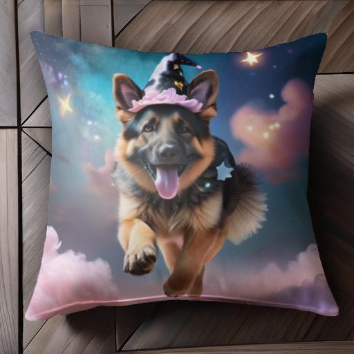 魔法の帽子 ジャーマンシェパード 星 雲 魔法 夜空 クッションカバー 45×45cm アニマル柄 おしゃれ 可愛い クッション本体付き 正方形 犬ファン 魔法の帽子 ジャーマンシェパード 星 雲 魔法 夜空 クッションカバー 45×45cm アニマル柄 おしゃれ 可愛い クッション本体付き 正方形 犬ファン
