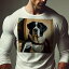 長袖Tシャツ 人間用 メンズ 秋春夏 プリント レジャー アウトドア カジュアル かわいい 犬ファン 鎧 ランドシーア 絵画 室内 赤いマント クラシックな部屋 4,600円