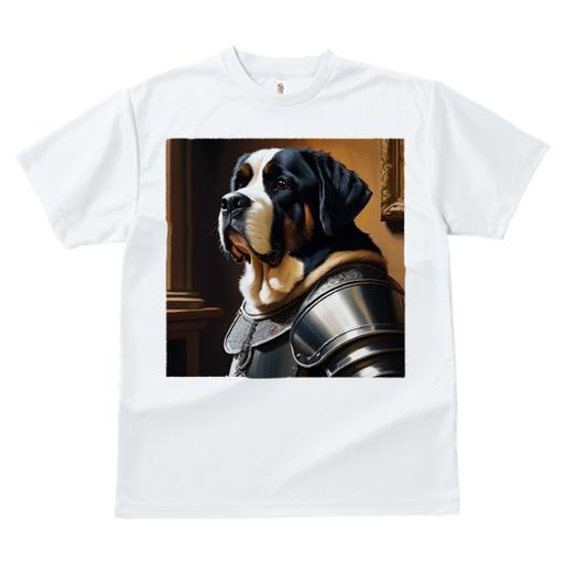 Tシャツ レディース 犬ファン 半袖 春夏 犬柄 プリント カジュアル かわいい 人間用 フィットネス ダンス 鎧 セントバーナード 古典的 絵画
