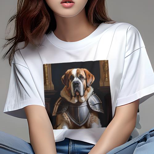 Tシャツ レディース 犬ファン 半袖 春夏 犬柄 プリント カジュアル かわいい 人間用 フィットネス ダン..