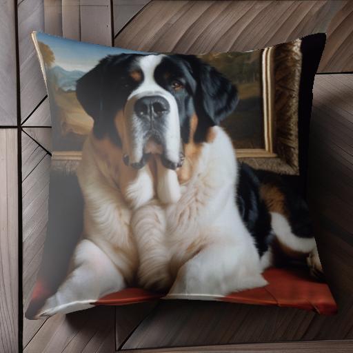 絵画 セントバーナード ソファ 室内 クッションカバー 45×45cm アニマル柄 おしゃれ 可愛い クッション本体付き 正方形 犬ファン 絵画 セントバーナード ソファ 室内 クッションカバー 45×45cm アニマル柄 おしゃれ 可愛い クッション本体付き 正方形 犬ファン