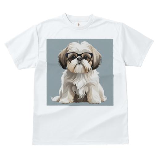 Tシャツ レディース 犬ファン 半袖 春夏 犬柄 プリント カジュアル かわいい 人間用 フィットネス ダンス メガネ シーズー かわいい アニメスタイル ペット
