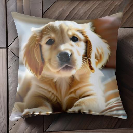 ソファ ゴールデンレトリバー 愛らしい 子犬 屋内 寝る クッションカバー 45×45cm アニマル柄 おしゃれ 可愛い クッション本体付き 正方形 犬ファン ソファ ゴールデンレトリバー 愛らしい 子犬 屋内 寝る クッションカバー 45×45cm アニマル柄 おしゃれ 可愛い クッション本体付き 正方形 犬ファン