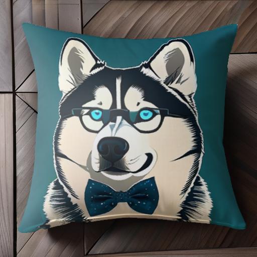 メガネ シベリアンハスキー 蝶ネク