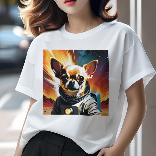 Tシャツ レディース 犬ファン 半袖 春夏 犬柄 プリント カジュアル かわいい 人間用 フィットネス ダンス 宇宙 チワワ ギャラクシー レトロ スペーススーツ 宇宙探査 Tシャツ レディース 犬ファン 半袖 春夏 犬柄 プリント カジュアル かわいい 人間用 フィットネス ダンス 宇宙 チワワ ギャラクシー レトロ スペーススーツ 宇宙探査