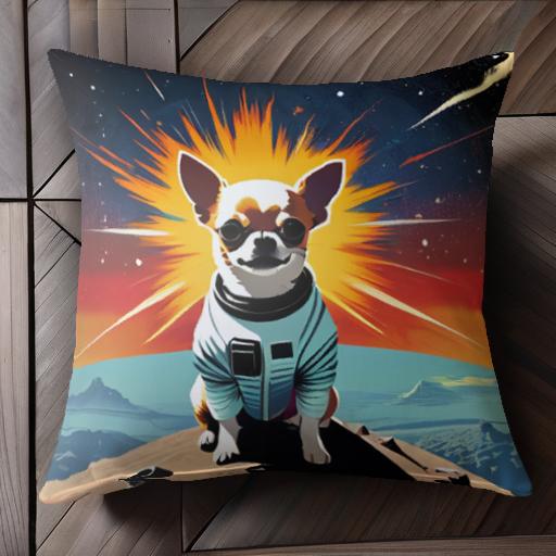 宇宙 チワワ 惑星 宇宙服 爆発 スター クッションカバー 45×45cm アニマル柄 おしゃれ 可愛い クッション本体付き 正方形 犬ファン 宇宙 チワワ 惑星 宇宙服 爆発 スター クッションカバー 45×45cm アニマル柄 おしゃれ 可愛い クッション本体付き 正方形 犬ファン