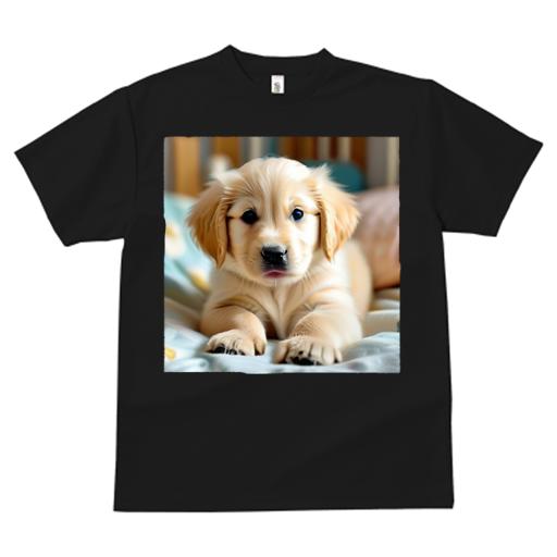 Tシャツ レディース 犬ファン 半袖 春夏 犬柄 プリント カジュアル かわいい 人間用 フィットネス ダンス 子犬 ゴールデンレトリバー かわいい リラックス ベッド