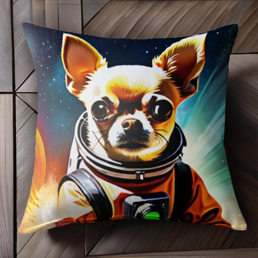 宇宙 チワワ 宇宙服 惑星 星 クッションカバー 45×45cm アニマル柄 おしゃれ 可愛い クッション本体付き 正方形 犬ファン 宇宙 チワワ 宇宙服 惑星 星 クッションカバー 45×45cm アニマル柄 おしゃれ 可愛い クッション本体付き 正方形 犬ファン