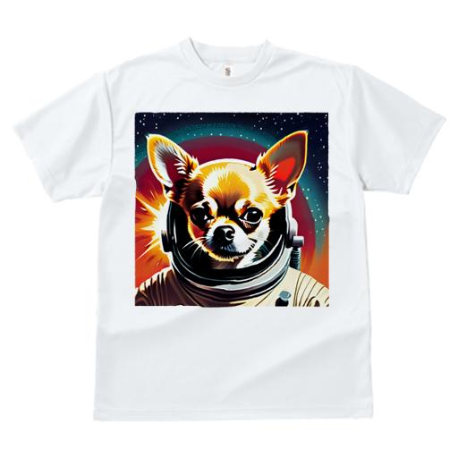 Tシャツ メンズ キッズ 犬ファン 半袖 春夏 犬柄 プリント カジュアル かわいい 人間用 フィットネス ダンス 宇宙 チワワ 宇宙飛行士 宇宙服 星 カラフル