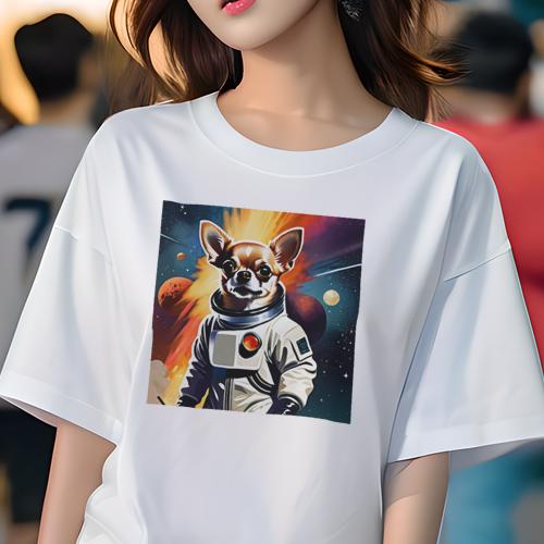 Tシャツ レディース 犬ファン 半袖 春夏 犬柄 プリント カジュアル かわいい 人間用 フィットネス ダン..
