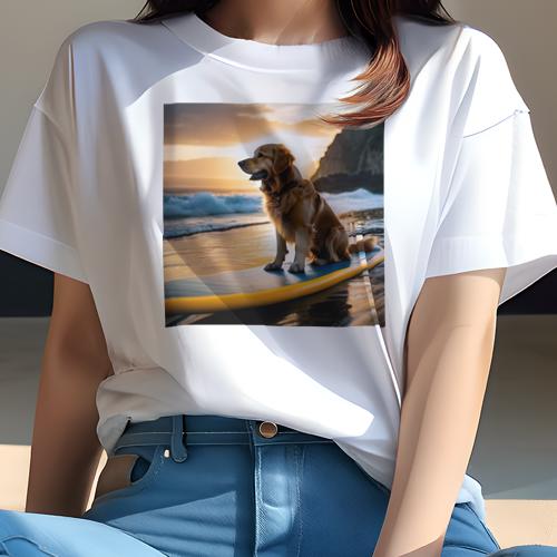 Tシャツ レディース 犬ファン 半袖 春夏 犬柄 プリント カジュアル かわいい 人間用 フィットネス ダン..