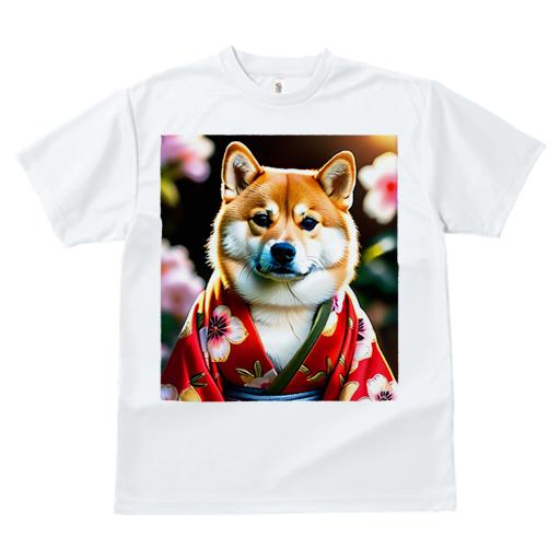 Tシャツ レディース 犬ファン 半袖 春夏 犬柄 プリント カジュアル かわいい 人間用 フィットネス ダンス 着物 柴犬 桜 花