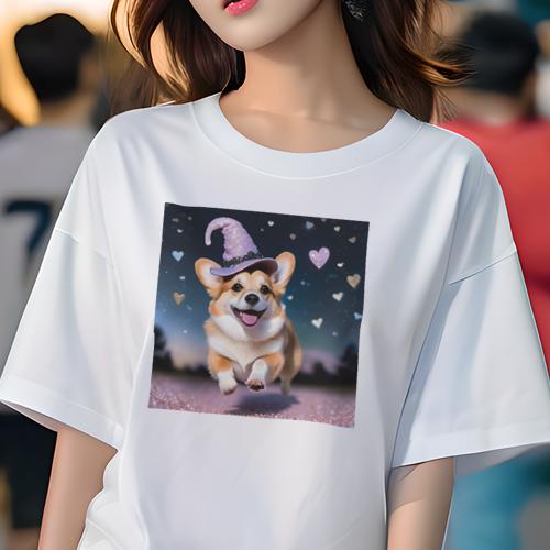 Tシャツ レディース 犬ファン 半袖 春夏 犬柄 プリント カジュアル かわいい 人間用 フィットネス ダン..