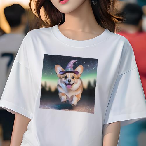 Tシャツ レディース 犬ファン 半袖 春夏 犬柄 プリント カジュアル かわいい 人間用 フィットネス ダン..