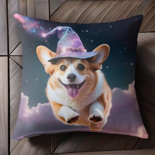 魔法の帽子 コーギー 宇宙 星 雲 空 クッションカバー 45×45cm アニマル柄 おしゃれ 可愛い クッション本体付き 正方形 犬ファン 魔法の帽子 コーギー 宇宙 星 雲 空 クッションカバー 45×45cm アニマル柄 おしゃれ 可愛い クッション本体付き 正方形 犬ファン