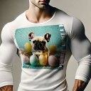 長袖Tシャツ 人間用 メンズ 秋春夏 プリント レジャー アウトドア カジュアル かわいい 犬ファン たまご フレンチブルドッグ